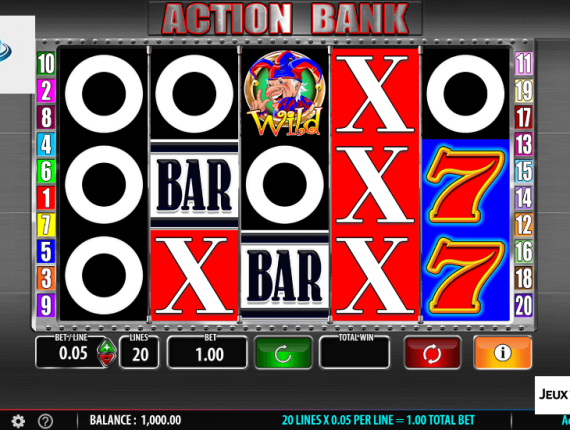machine à sous Action Bank écran 1
