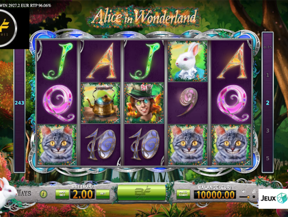 machine à sous Alice in Wonderland écran 1