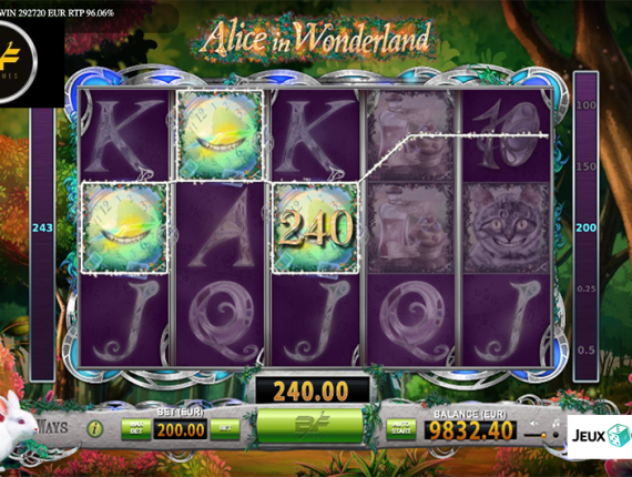 machine à sous Alice in Wonderland écran 3
