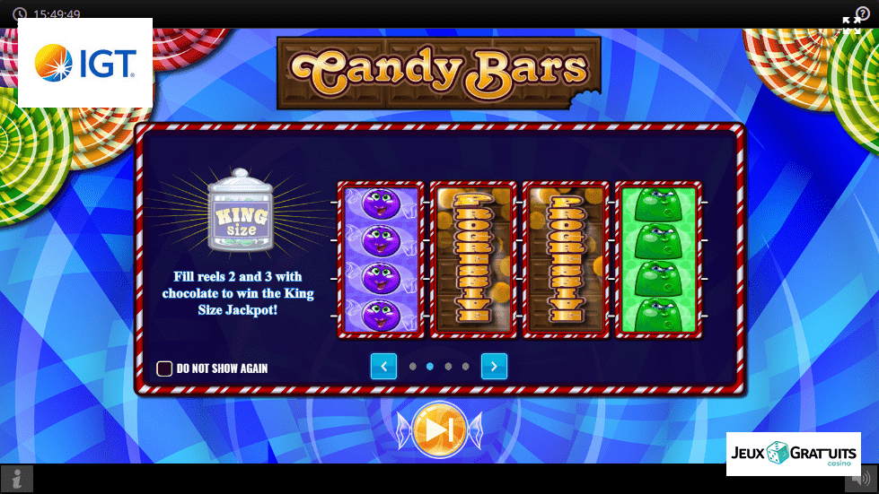 machine à sous Candy Bars écran 1