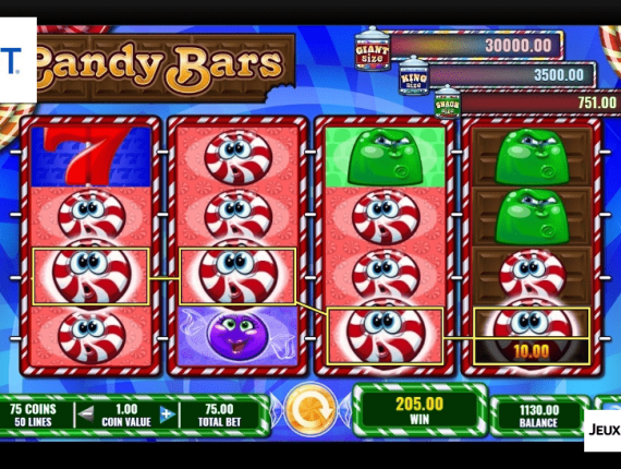 machine à sous Candy Bars écran 2