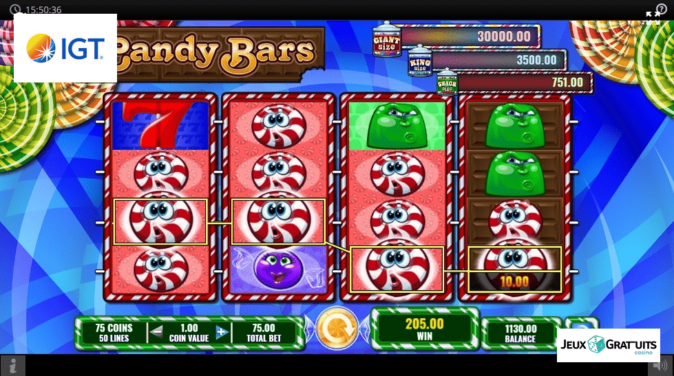 machine à sous Candy Bars écran 2