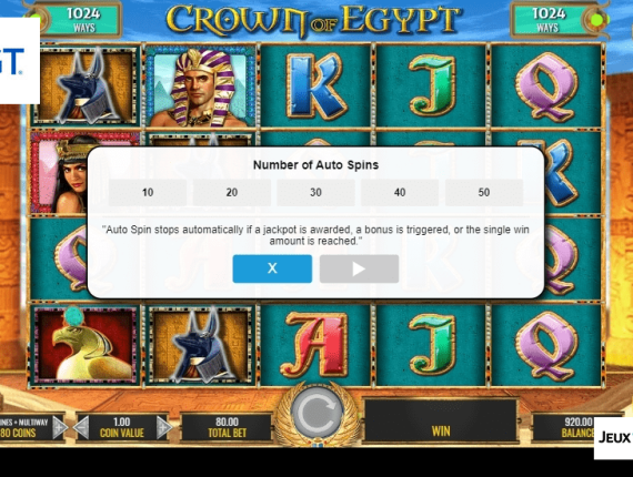 machine à sous Crown of Egypt écran 3
