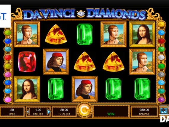 machine à sous Da Vinci Diamonds écran 2