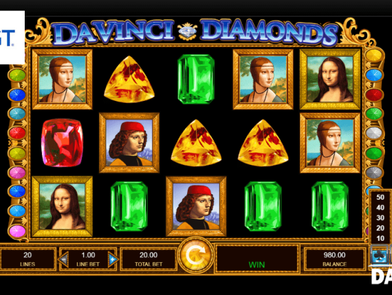 machine à sous Da Vinci Diamonds écran 3