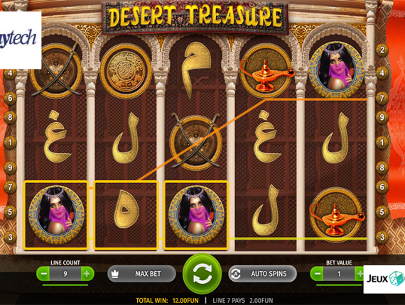 machine à sous Desert Treasure écran 2