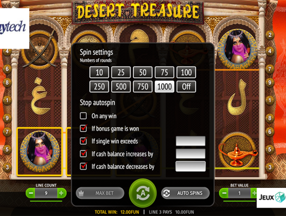 machine à sous Desert Treasure écran 3