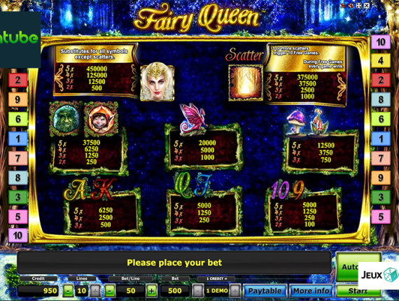 machine à sous Fairy Queen écran 4
