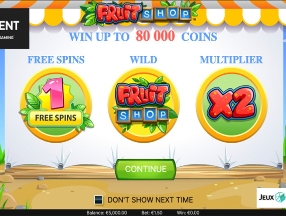 machine à sous Fruit Shop écran 1