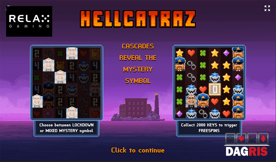 machine à sous Hellcatraz écran 1