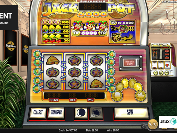 machine à sous Jackpot 6000 écran 2