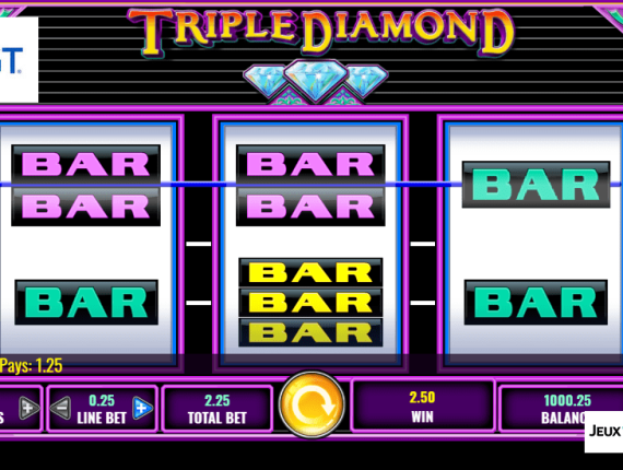 machine à sous Triple Diamond écran 2