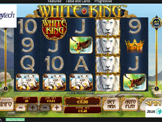 machine à sous White King écran 1