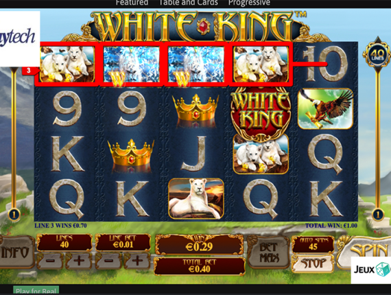 machine à sous White King écran 3