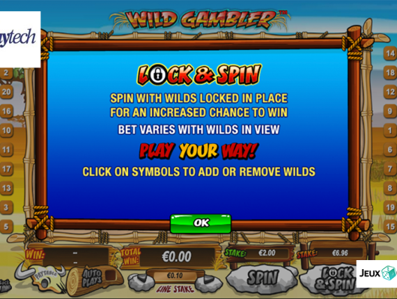 machine à sous Wild Gambler écran 1