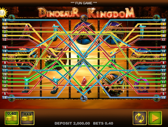 machine à sous Dinosaur Adventure écran 1