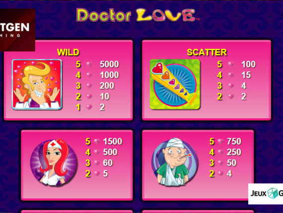 machine à sous Doctor Love écran 3