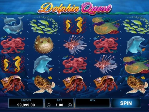 machine à sous Dolphin Treasure Pokie écran 1