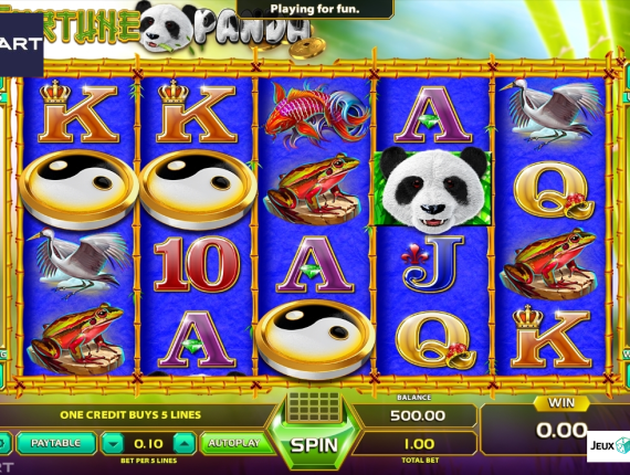 machine à sous Fortune Panda écran 1