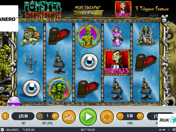 machine à sous Monster Mash Cash écran 2