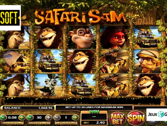 machine à sous Safari Sam écran 2