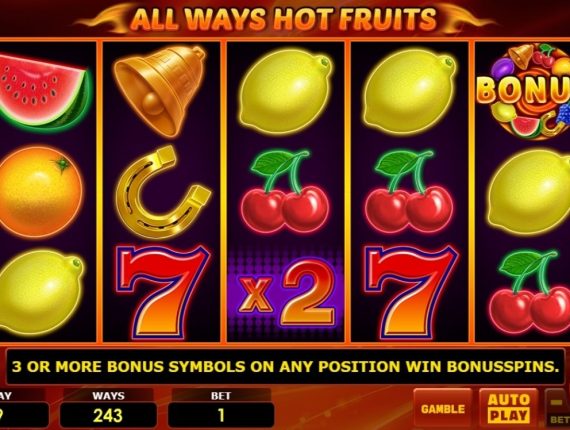 machine à sous All Ways Hot Fruits écran 2