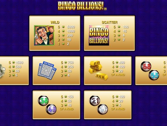 machine à sous Bingo Billions écran 3