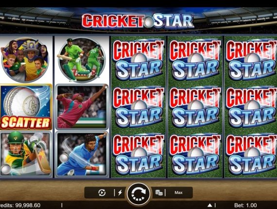 machine à sous Cricket Star écran 1