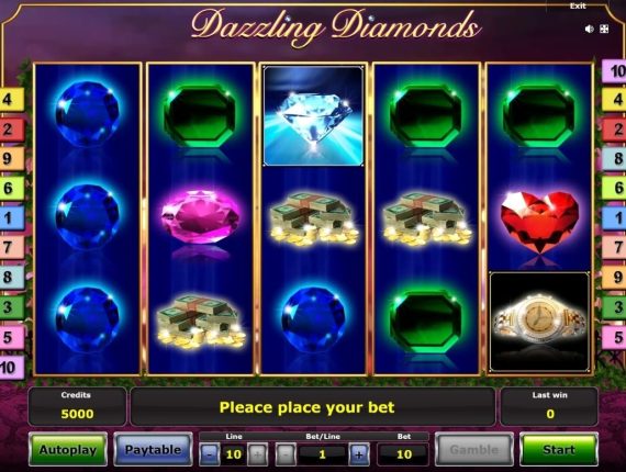 machine à sous Dazzling Diamonds écran 1