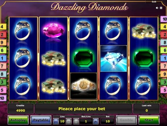 machine à sous Dazzling Diamonds écran 2