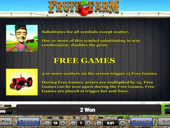 machine à sous Fruit Farm écran 4