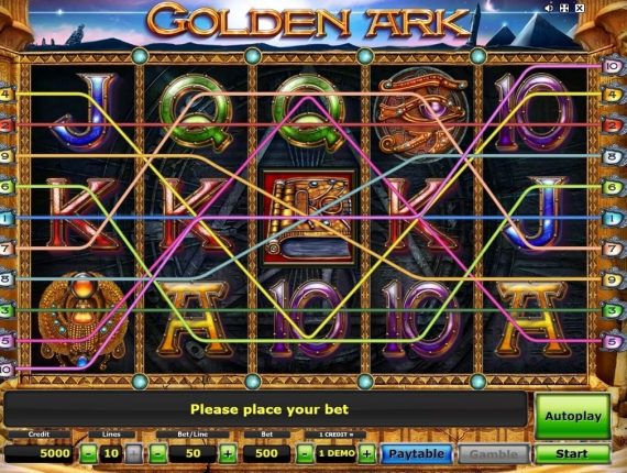 machine à sous Golden Ark écran 1