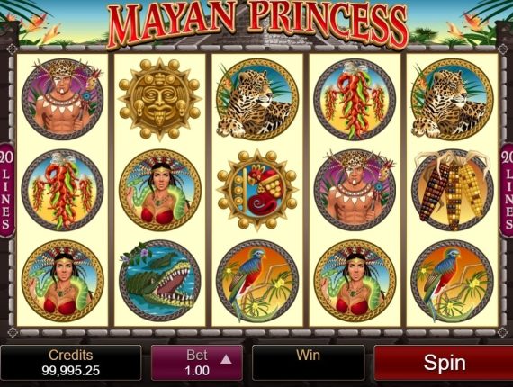 machine à sous Mayan Princess écran 1