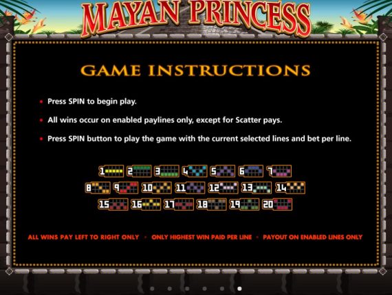 machine à sous Mayan Princess écran 3