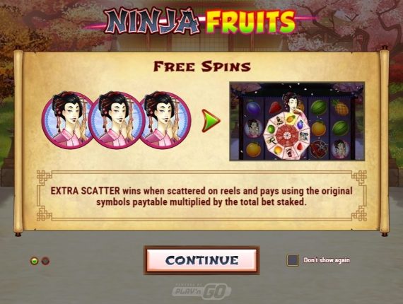 machine à sous Ninja Fruits écran 1