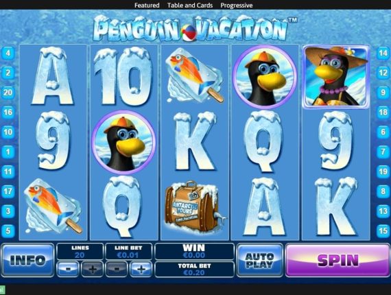 machine à sous Penguin Vacation écran 2