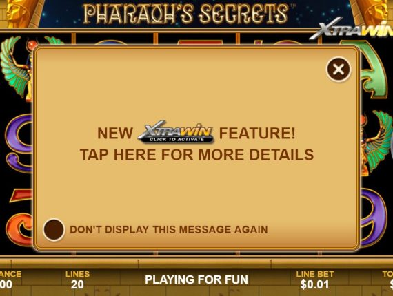 machine à sous Pharaohs Secrets écran 1