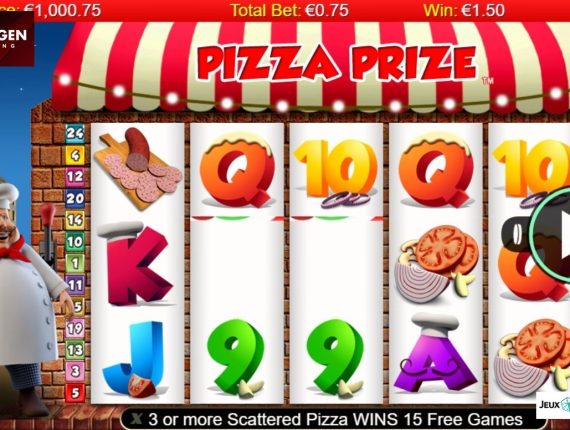 machine à sous Pizza Prize écran 2