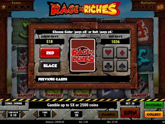 machine à sous Rage to Riches écran 3