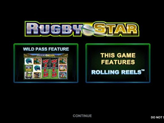 machine à sous Rugby Star écran 1