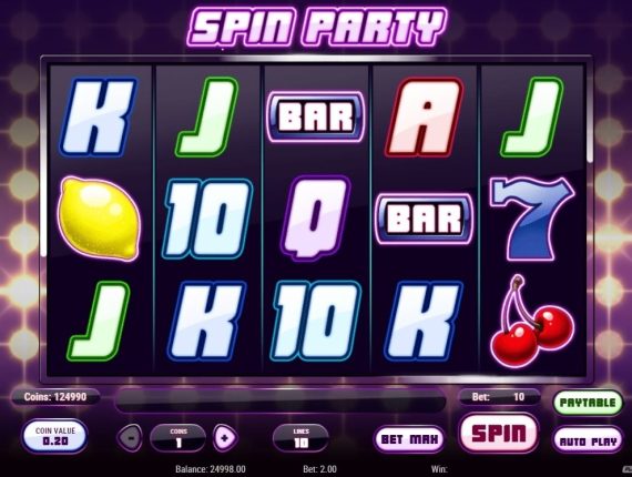 machine à sous Spin Party écran 2