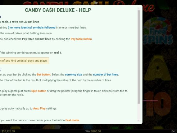 machine à sous Candy Cash Deluxe écran 4