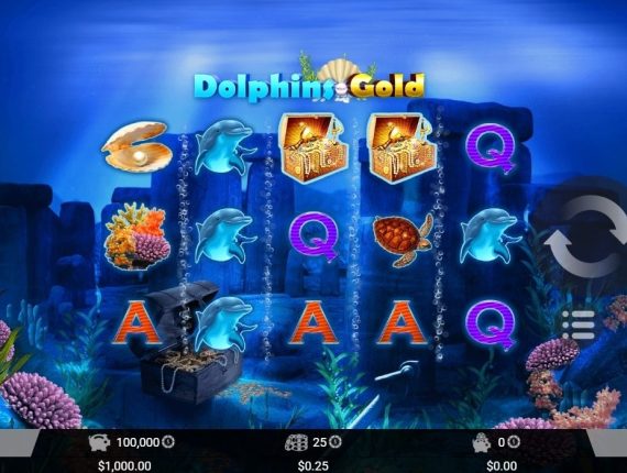 machine à sous Dolphins Gold écran 1