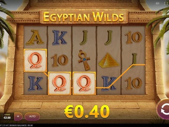 machine à sous Egyptian Wilds écran 2