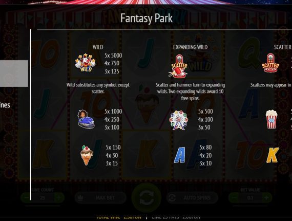 machine à sous Fantasy Park écran 3