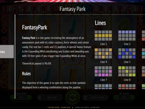 machine à sous Fantasy Park écran 4
