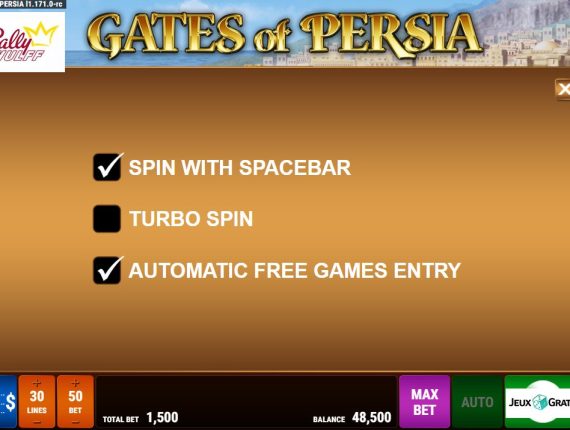 machine à sous Gates of Persia écran 4