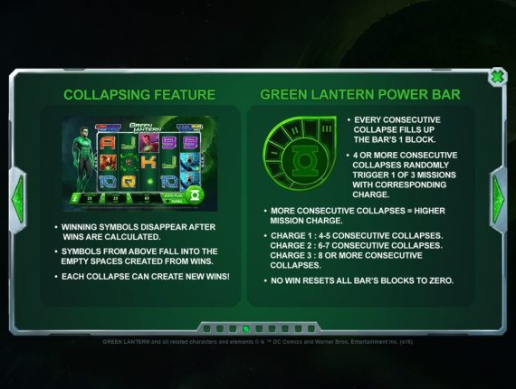 machine à sous Green Lantern écran 4