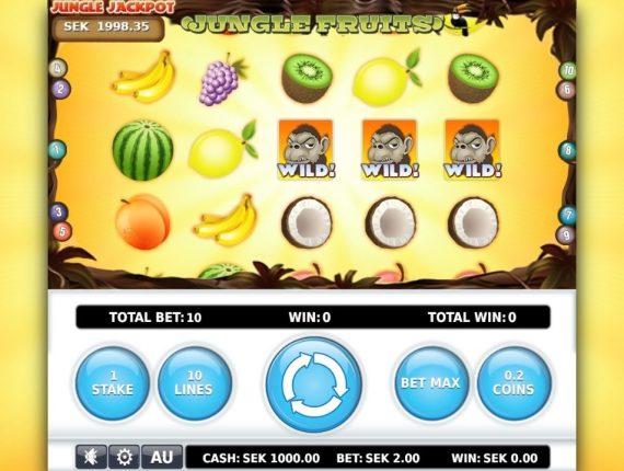 machine à sous Jungle Fruits écran 1