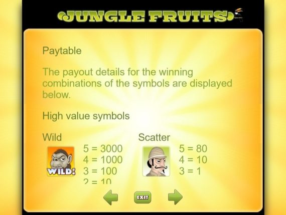 machine à sous Jungle Fruits écran 3
